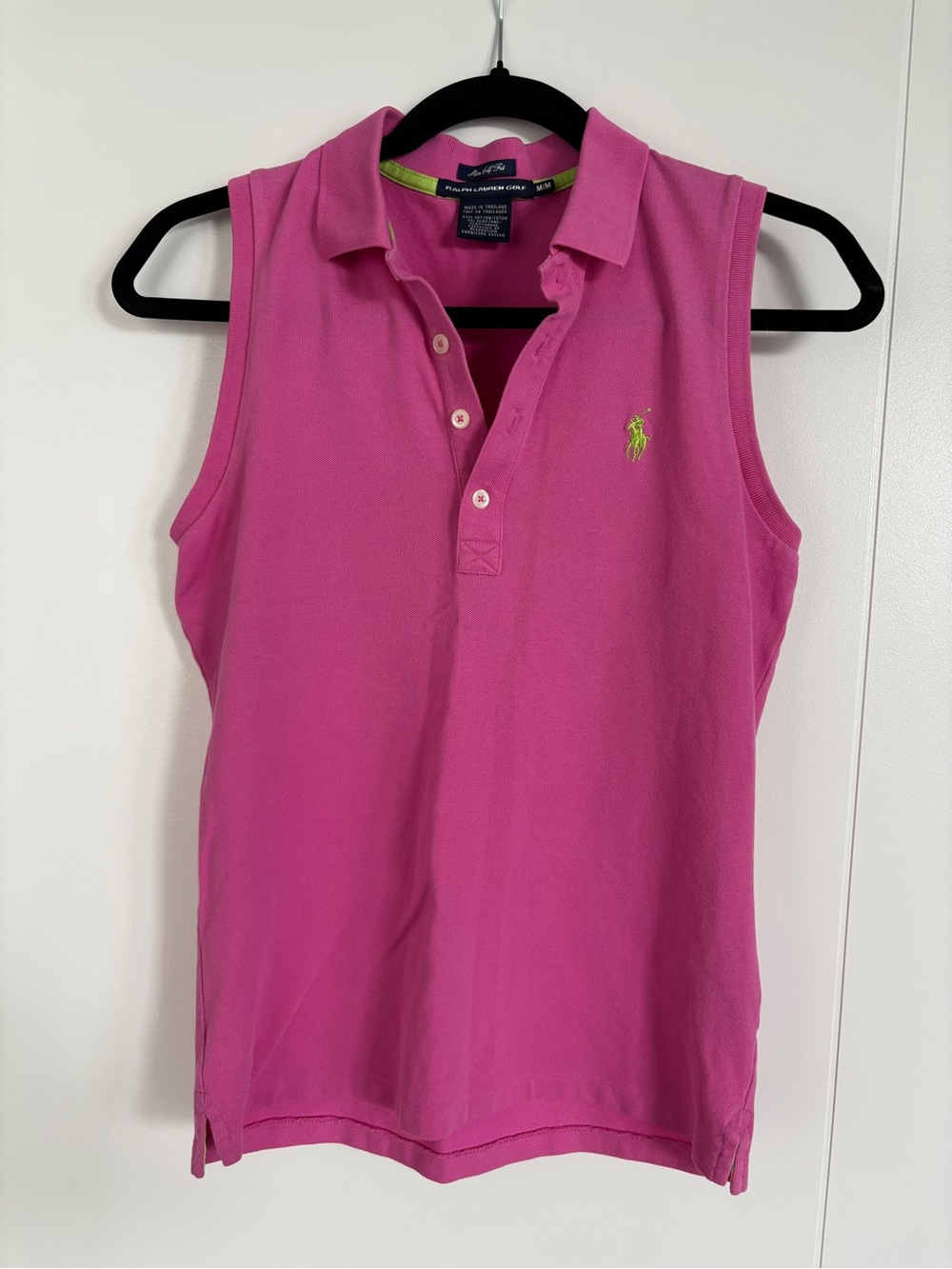 Ralph Lauren Polo Pink Sleeveless Golf Polo